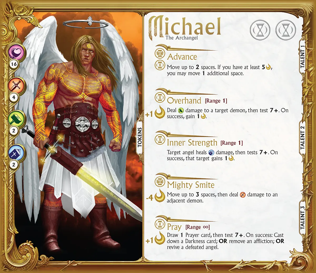 Michael the Archangel’s character board