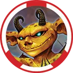 Demon token with 3 red marks