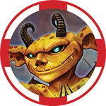 Demon token with 4 red marks