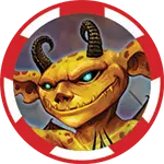 Demon token with 5 red marks