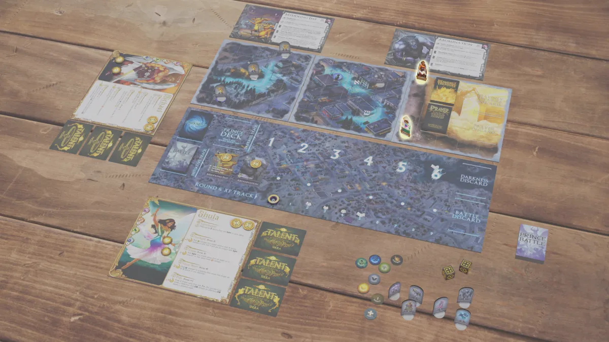 Angel standees deployed on open spaces of the Heavenly Gates tile