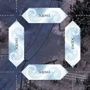 Four squall tokens on the edges around a single space