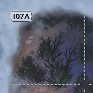 The 107A badge in a tile’s top-left corner